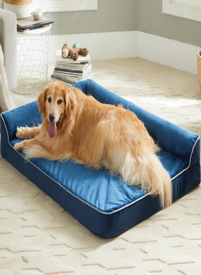 gorgeous Dog Beds Memory Foam Orthopadic XXL Bed Waterproof Layer for Labrador, Bulldog, Retriever, Poodle, Large Breed Dogbed 48X29X4 Bed,Blue - Image 1